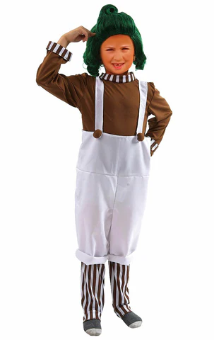 kids unisex oompa loompa costume